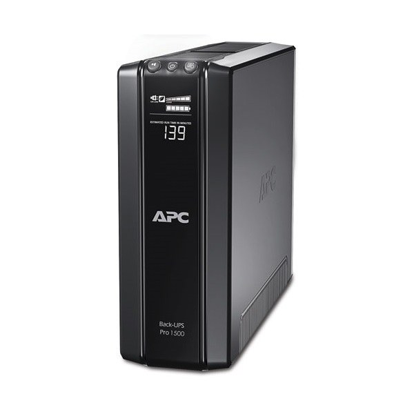 APC Back-UPS BR1500GI (RS) (5+5 C13) 1500VA (865 W) LCD 230V LINE-INTERAKTÍV szünetmentes tápegység, torony - USB