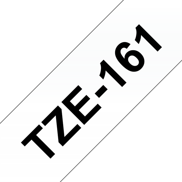 BROTHER szalag TZe-161, Átlátszó alapon Fekete, Laminált, 36mm  1.4", 8 méter