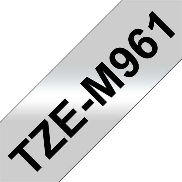 BROTHER szalag TZe-M961, Matt ezüst alapon Fekete, Laminált, 36mm  1.4", 8 méter