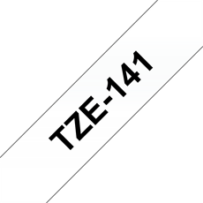 BROTHER szalag TZe-141, Átlátszó alapon Fekete, Laminált, 18mm  0.7", 8 méter