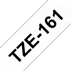 BROTHER szalag TZe-161, Átlátszó alapon Fekete, Laminált, 36mm  1.4", 8 méter