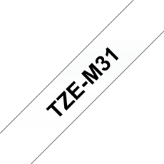 BROTHER szalag TZe-M31, Matt átlátszó alapon Fekete, Laminált, 12mm  0.47", 8 méter