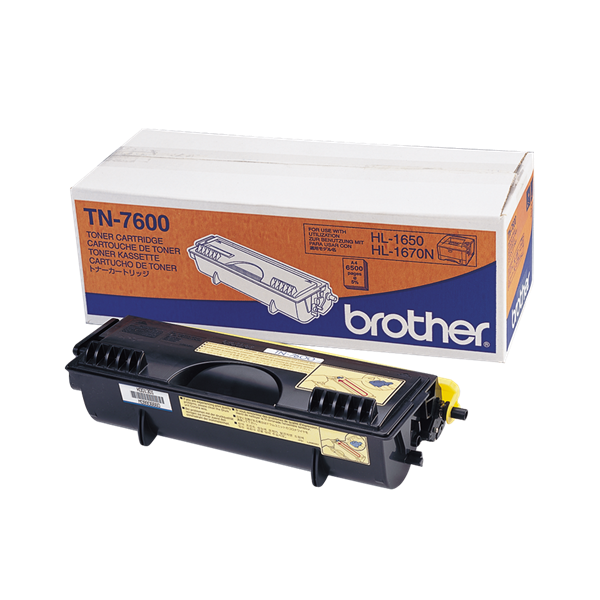 Brother Toner TN-7600, Nagy kapacitású - 6500 oldal, Fekete
