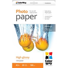 COLORWAY Fotópapír, magasfényű (high glossy), 180 g/m2, A3+, 20 lap