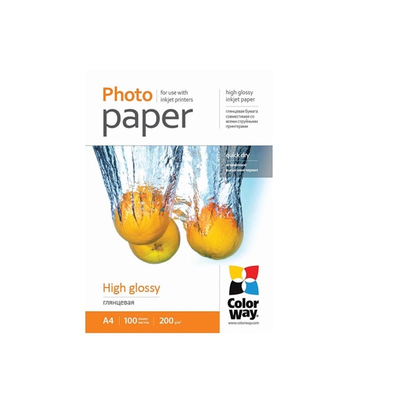 COLORWAY Fotópapír, magasfényű (high glossy), 230 g/m2, A4, 100 lap