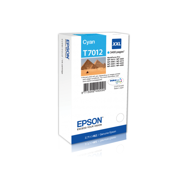 EPSON Tintapatron Ink Cartridge XXL Cyan 3.4k
