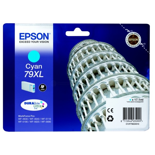 EPSON Tintapatron Singlepack Cyan 79XL DURABrite Ultra Ink
