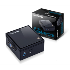 GIGABYTE PC BRIX, Intel Celeron J3160 2.24 GHz, HDMI, LAN, WIFI, Bluetooth, 2.5" HDD hely, USB 3.0