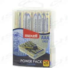 MAXELL Alkálielem Power Pack LR-3 AAA 24db-os visszazárható átlátszó műanyag dobozban