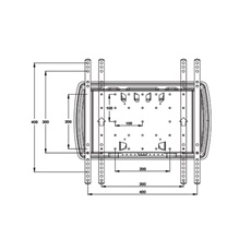 MULTIBRACKETS Fali konzol, M VESA Super Slim Tilt & Turn (32-65", max.VESA: 400x400 mm, 40 kg)