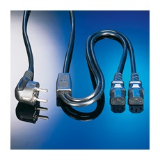 ROLINE kábel Hálózati tápkábel Y-Power Cable, 2x straight IEC Connector 2 m