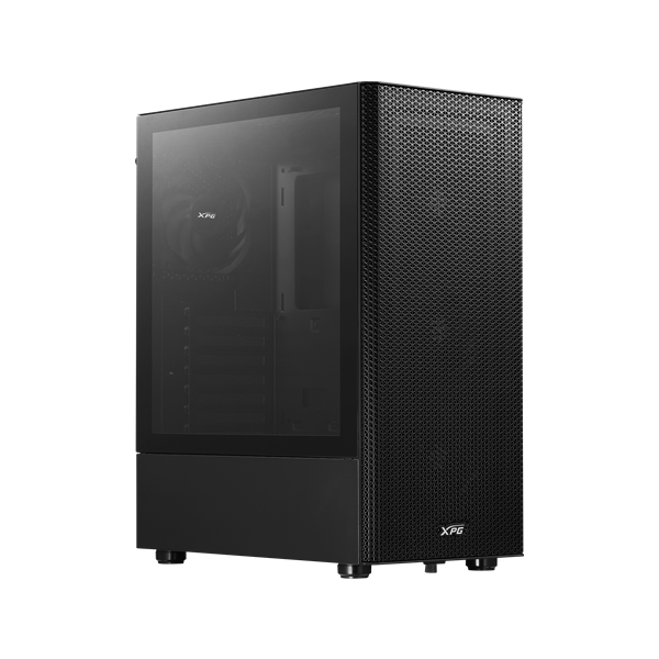 ADATA XPG Ház Midi ATX Valor MESH, 4x120mm ventilátor, Tápegység nélkül, üvegfalú, fekete