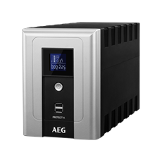 AEG UPS Protect A (3+1 IEC13) 1200VA (720 W) LINE-INTERAKTÍV szünetmentes, torony, LCD - USB/RS232, +DIN-adapter