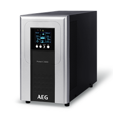 AEG szünetmentes tápegység, PROTECT C 2000, 2000VA (1800W), 6x IEC320 C13, online kettős konverziós UPS, AVR, LCD