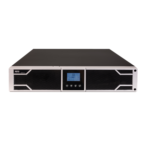 AEG szünetmentes tápegység, PROTECT D 1000, 1000VA (900W), 8 x IEC 320 C13, online kettős konverziós UPS, rack/tower