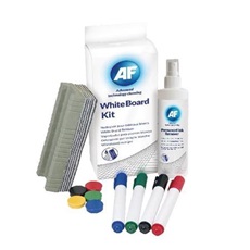 AF Tisztítófolyadék, táblához, szivaccsal, törlőkendővel, mágnessel, táblafilccel, 125 ml,"Whiteboard cleaning kit"
