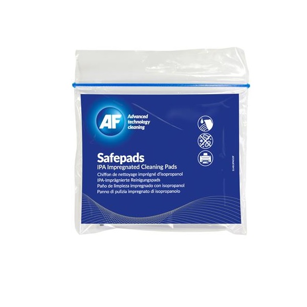 AF Tisztítókendő, izopropil alkohollal, nagy méretű, 10 db, "Safepads"