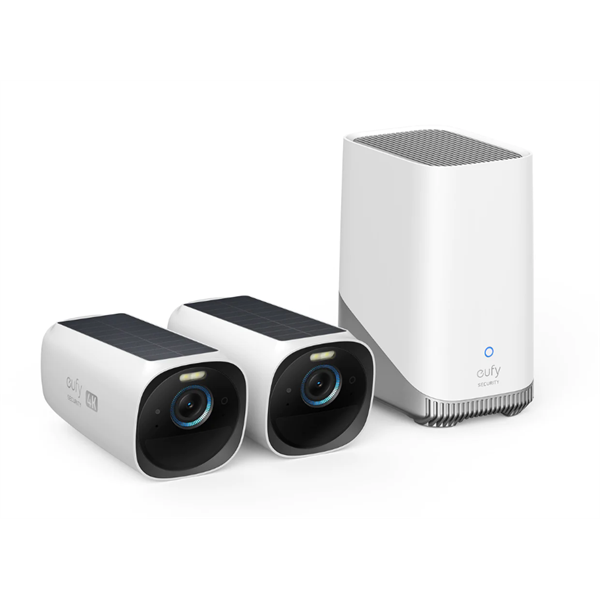 ANKER EUFYCAM3 S330 Biztonsági Kamera Rendszer (2+1), 4K, Napelemes, Arcfelismerés, WiFi-s, kültéri - T88713W1