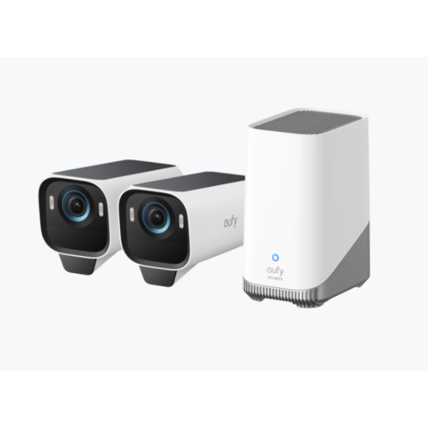 ANKER EUFYCAM S3 Pro Biztonsági Kamera Rendszer (2+1) 4K UHD, Beépített Napelem, BionicMind, kültéri - T88923W1