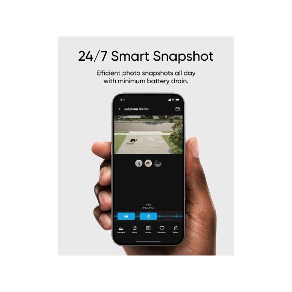 ANKER EUFYCAM S3 Pro Biztonsági Kamera Rendszer (2+1) 4K UHD, Beépített Napelem, BionicMind, kültéri - T88923W1