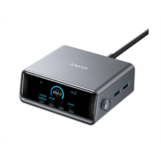 ANKER Hálózati Töltő, Prime Charger GaNPrime, 6 portos, 250W, 4xUSB-C, 2xUSB-A, EU, fekete - A2345341