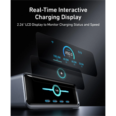 ANKER Hálózati Töltő, Prime Charger GaNPrime, 6 portos, 250W, 4xUSB-C, 2xUSB-A, EU, fekete - A2345341