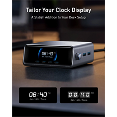 ANKER Hálózati Töltő, Prime Charger GaNPrime, 6 portos, 250W, 4xUSB-C, 2xUSB-A, EU, fekete - A2345341