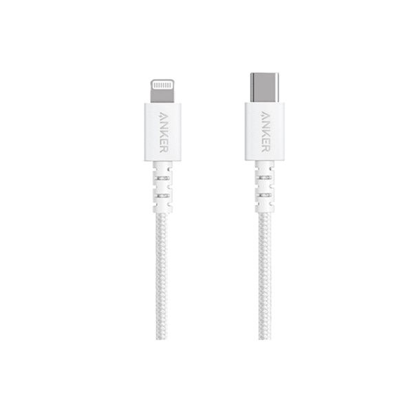 ANKER Töltőkábel, PowerLine Select+, USB-C - LTG, 0,9 méteres, fehér - A8617H21