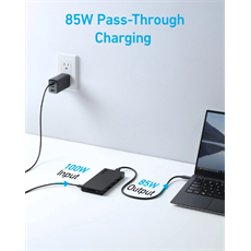 ANKER USB HUB 364 10-in-1, USB-C, Dual 4K HDMI, 2xUSB3.2, 1xLAN, 2xUSB2.0, SD kártyaolvasóval - A83A2G11