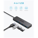 ANKER USB HUB, Ultra Slim Data USB 3.0 HUB, 4 port, fekete - A7516016