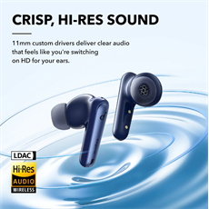 ANKER Vezeték Nélküli Fülhallgató, Soundcore Liberty 4 NC, sötétkék - A3947G31