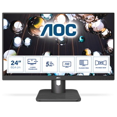 AOC IPS monitor 23.8" 24E1Q, 1920x1080, 16:9, 250cd/m2, 5ms, VGA/HDMI/Displayport, hangszóró