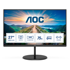 AOC IPS monitor 27" Q27V4EA, 2560x1440, 16:9, 250cd/m2, 4ms, HDMI/DisplayPort, hangszóró