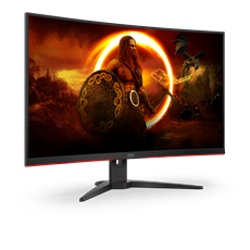 AOC Ívelt Gaming 240Hz VA monitor 31.5" C32G2ZE/BK, 1920x1080, 16:9, 300cd/m2, 1ms, 2xHDMI/DisplayPort