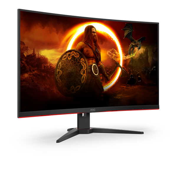 AOC Ívelt Gaming 240Hz VA monitor 31.5" C32G2ZE/BK, 1920x1080, 16:9, 300cd/m2, 1ms, 2xHDMI/DisplayPort