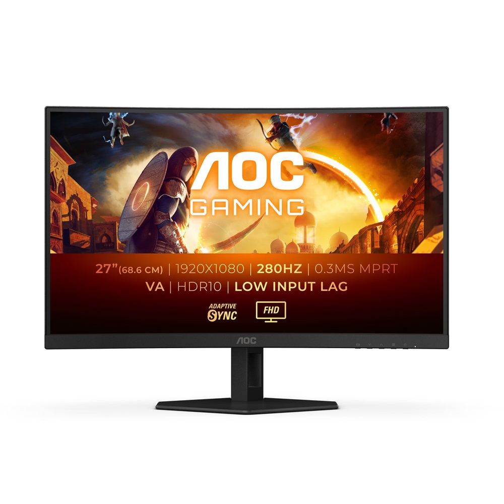 AOC Ívelt Gaming 280Hz monitor 27