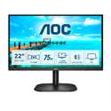 AOC VA monitor 21.5" 22B2DA, 1920x1080, 16:9, 200cd/m2, 4 ms, 75Hz, HDMI/DVI/VGA, hangszóró