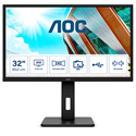 AOC monitor 31.5" Q32P2, 2560x1440, 16:9, 250cd/m2, 4ms, 75Hz, 2xHDMI/DisplayPort/4xUSB, Pivot, hangszóró
