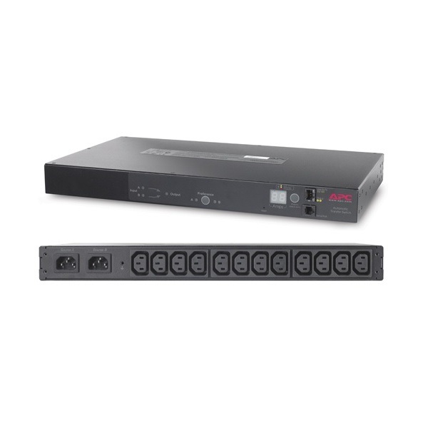 APC AP7721 RACK ATS, 10 A/230 V, 12 A/208 V, C14 BE, (12) C13 KI