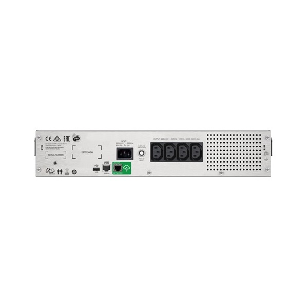 APC Smart-UPS SMC1500I-2UC (4 IEC13) 1500VA (600 W) LCD 230V, LINE-INTERACTIVE szünetmentes tápegység, rackes Smart Con.