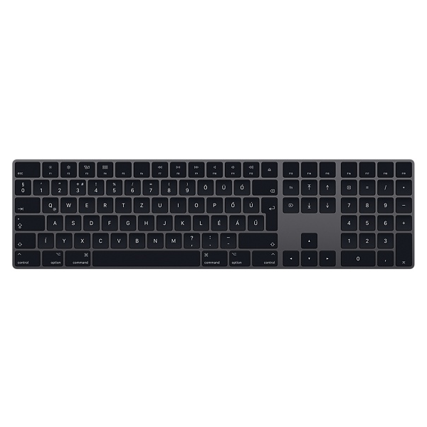 APPLE Magic Keyboard with Numeric Keypad - HU, vezeték nélküli billentyűzet számbillentyűzettel - magyar, Space Grey