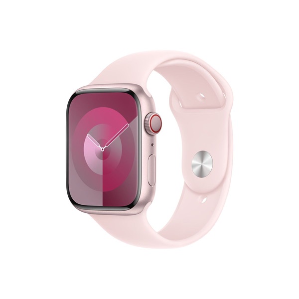 APPLE Watch S9 Cellular 45mm Pink Alu Case w Light Pink Sport Band - M/L