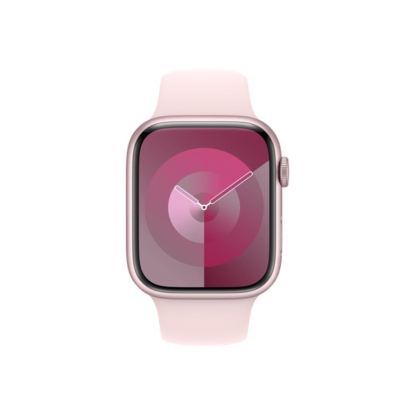 APPLE Watch S9 Cellular 45mm Pink Alu Case w Light Pink Sport Band - S/M