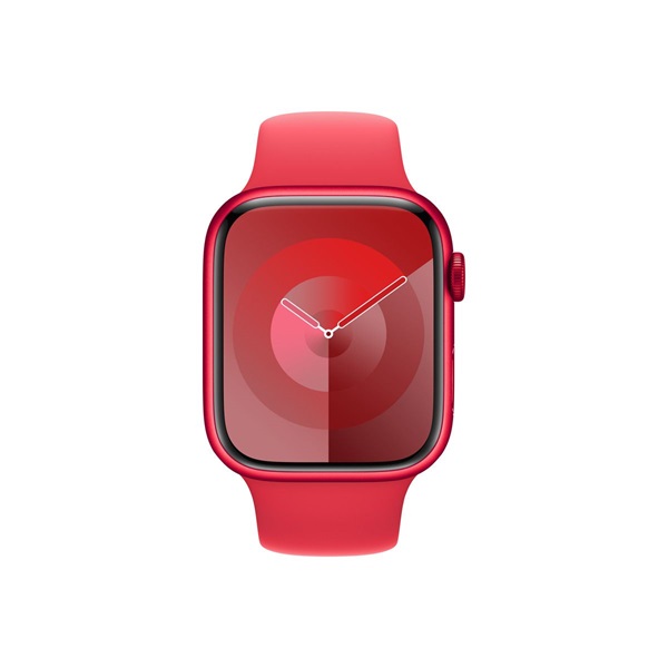 APPLE Watch S9 Cellular 45mm RED Alu Case w RED Sport Band - S/M