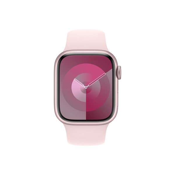 APPLE Watch S9 GPS 41mm Pink Alu Case w Light Pink Sport Band - S/M