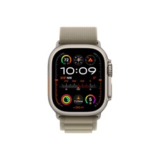 APPLE Watch Ultra2 Cellular, 49mm Titanium Case w Olive Alpine Loop - Small