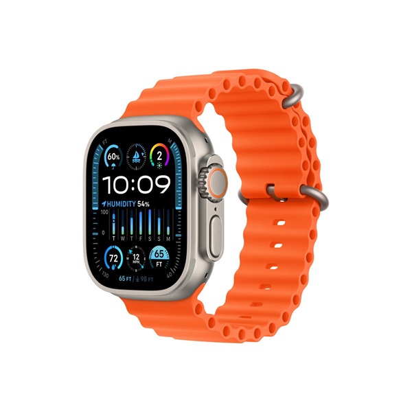 APPLE Watch Ultra2 Cellular, 49mm Titanium Case w Orange Ocean Band