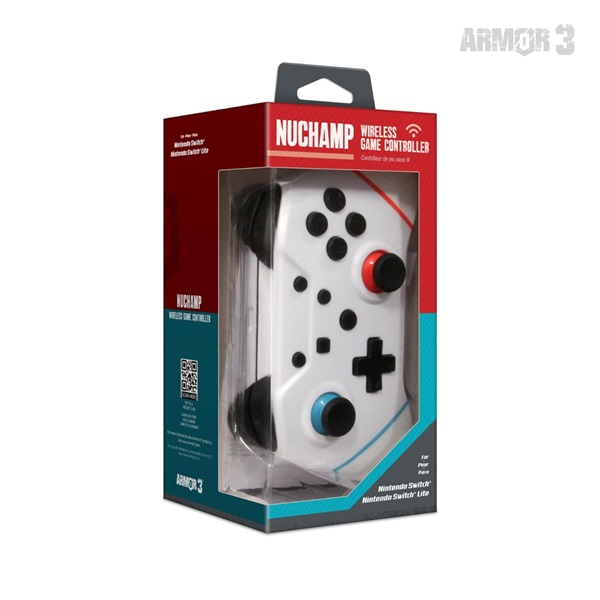 ARMOR3 NUCHAMP Nintendo Switch Kiegészítő Vezeték nélküli kontroller, Fehér