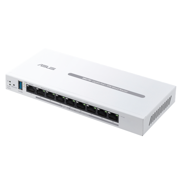 ASUS ExpertWiFi Vezetékes VPN Router 1xWAN(1000Mbps) + 2xWAN/LAN(1000Mbps POE) +  6xLAN(1000Mbps POE) + 1xUSB, EBG19P