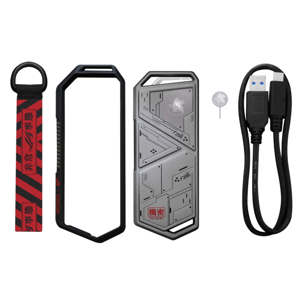 ASUS Külső Ház M.2 NVMe PCIe SSD, USB Type C, ROG STRIX ARION EVA EDITION